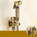 Antique engraved brass bidet shattaf for bathroom hygienic washing