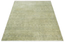 Antique faded 8x10 Vintage Oriental Traditional Olive and Beige Wool Area Rug | TRDCP547810