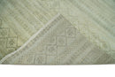 Antique faded 8x10 Vintage Oriental Traditional Olive and Beige Wool Area Rug | TRDCP547810