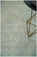 Antique Finish Silver, Gray and Charcoal Hand Knotted Oriental Oushak 8x10 wool Area Rug