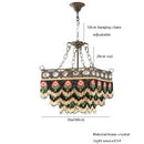 Antique french brass crystal chandelier living room tassel light