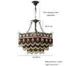 Antique french brass crystal chandelier living room tassel light