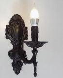 Antique gold retro european wall light bedroom ornate sconce