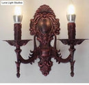 Antique gold retro european wall light bedroom ornate sconce
