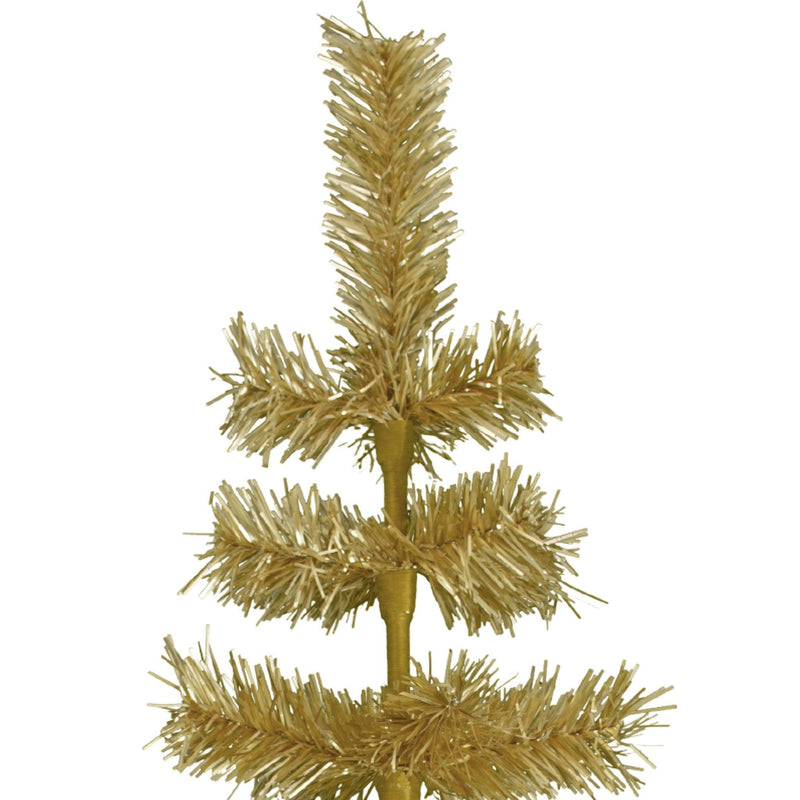 Antique Gold Tinsel Christmas Tree