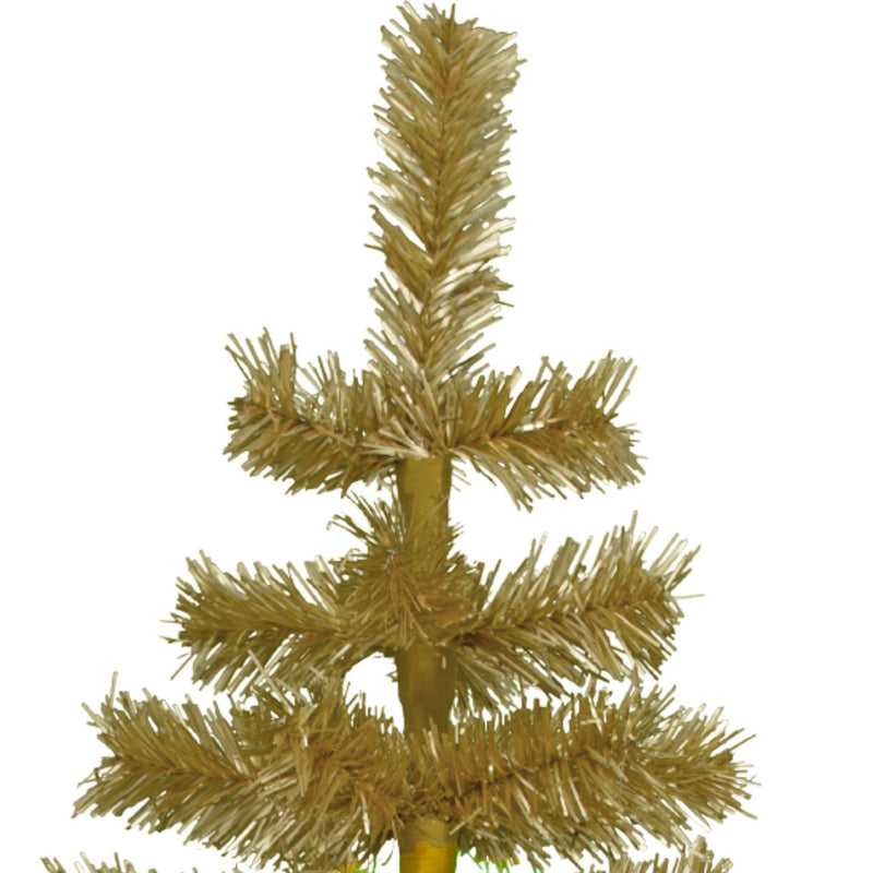 Antique Gold Tinsel Christmas Tree