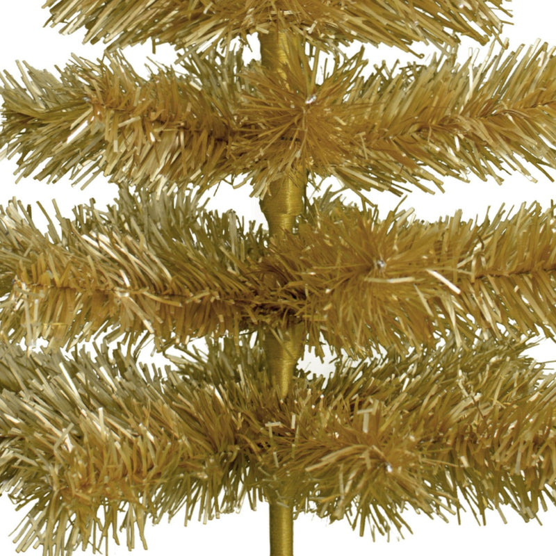 Antique Gold Tinsel Christmas Tree