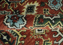 Antique Hand Knotted Rust and Black Traditional Persian Custom Made Wool Area Rug