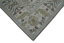 Distressed Traditional Turkish Hand Knotted Gray Custom Made wool Area Rug