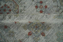 Distressed Hand Knotted Traditional  Silver and Rust Custom Made Wool Area Rug