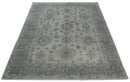 Distressed Hand Knotted Traditional  Silver and Rust Custom Made Wool Area Rug