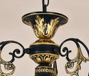 Antique industrial black & gold loft chandelier dining room light