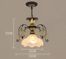 Antique industrial black & gold loft chandelier dining room light