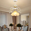 Antique industrial black & gold loft chandelier dining room light