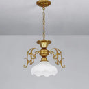 Antique industrial black & gold loft chandelier dining room light