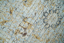 Antique look Aqua, Gold and Charcoal Hand Knotted Carved Texture Traditional Oriental Oushak 8x10 wool Area Rug