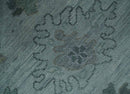 Antique look Bluish Gray Hand knotted Traditional Oushak Multi Size wool area Rug