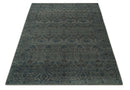 Antique look Gray, Taupe and Gray 8x10 Traditional Design wool Rug