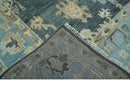 Antique look Green, Aqua and Beige Hand Knotted Traditional Oushak 8x10 wool area Rug