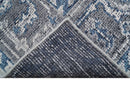 Antique Look Hand Knotted 8x10 Traditional Gray And Blue Wool Area Rug