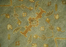 Antique Moss 8x10 Hand Knotted Gray and Brown Traditional Vintage Persian Style Wool Rug | AC22810