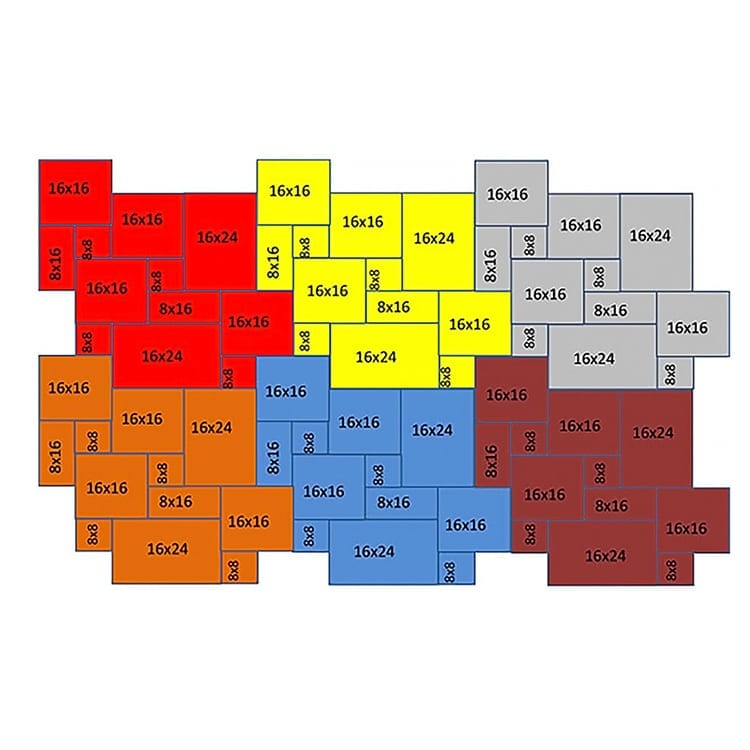 Philadelphia Antique Pattern Brushed, Chiseled, and Partially Filled - Full Truckload pattern layout