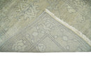 Antique Persian 2x3 Beige and Gray Hand Knotted  Wool Area Rug