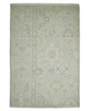 Antique Persian 2x3 Beige and Gray Hand Knotted Wool Area Rug