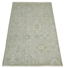Antique Persian 2x3 Beige and Gray Hand Knotted Wool Area Rug