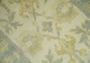 Antique Persian 2x3 Beige and Gray Hand Knotted Wool Area Rug