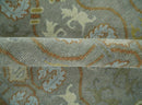 Antique Persian 8x10 Hand Knotted Gray and Beige Traditional Persian Wool Rug