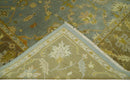 Antique Traditional Persian Gray and Brown 8x10 Hand Knotted Wool Rug