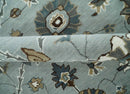 Blue and Brown Traditional Oriental Oushak Hand Tufted Custom Made wool Area Rug