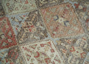 Antique look Multicolor Tribal Hand Knotted Distressed finished Oxidized Wool Area Rug