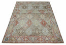 Antique look Multicolor Tribal Hand Knotted Distressed finished Oxidized Wool Area Rug