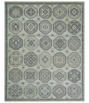 Custom Made Hand Knotted Turkish Beige and Gray Area Wool Rug