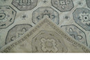 Custom Made Hand Knotted Turkish Beige and Gray Area Wool Rug