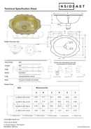 Antique Solid Brass Sink, Unlacquered Exposed Oval Bathroom Sink, Bathroom Vessel sink