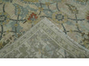Antique Style Beige, Green and Gray Hand Knotted Traditional Oriental 8x10 wool area Rug