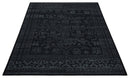 Antique Style Black and Silver 8.4x9.8 hand knotted Traditional wool Area rug