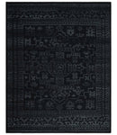 Antique Style Black and Silver 8.4x9.8 hand knotted Traditional wool Area rug