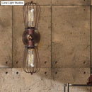 DecorBites™ Antique Style Black/Bronze Caged Sconce Light - 2-Light Wrought Iron Mini Wall Lamp for Dining Room