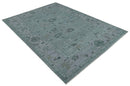 Antique style Gray and Silver Hand Knotted Multi Size Oushak Wool Area Rug