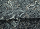Antique Style Charcoal and Ivory 8x10 hand knotted Oushak wool Area rug