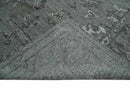 Antique Style Charcoal and Ivory Hand knotted 8.6x9.10 Oushak Design wool area rug