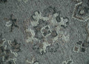 Antique Style Charcoal and Ivory Hand knotted 8.6x9.10 Oushak Design wool area rug