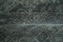 Antique Style Charcoal and Silver Traditional Heriz Medallion 8x10 wool Area Rug