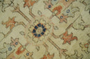 Antique Style Empress Tabriz 6x8 Hand Knotted Beige and Rust Modern Traditional Wool Rug | N35368