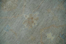 Antique style Gray and Beige 9x12 Hand knotted Oushak wool Area Rug