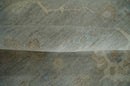 Antique style Gray and Beige 9x12 Hand knotted Oushak wool Area Rug